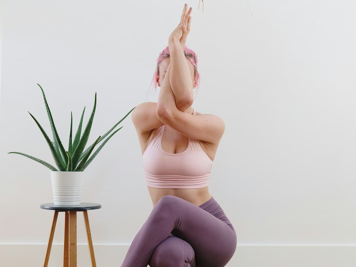 Person in a seated yoga pose